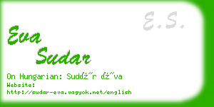 eva sudar business card